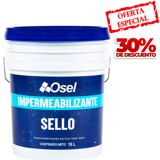 Sello para impermeabilizante acrílico listo para aplicarse