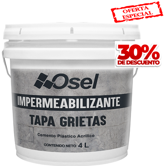 Tapa grietas cemento plástico acrílico