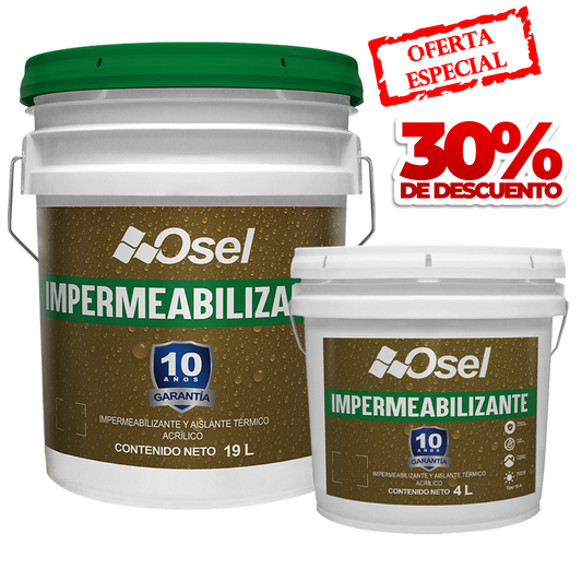 Impermeabilizante y aislante térmico acrílico 10 años - Blanco