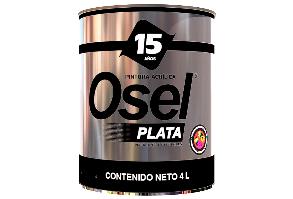 Pintura Emulsionada Mate Osel Plata Germicida - Blanco