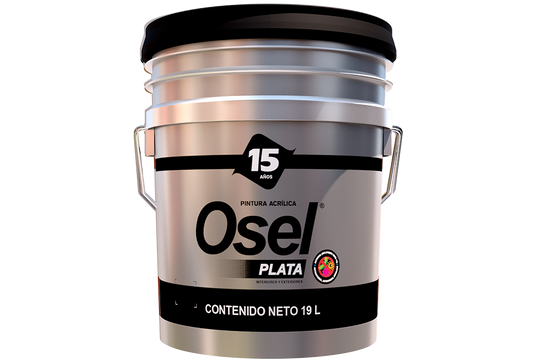 Pintura Emulsionada Satinada Osel Plata Germicida - Blanco