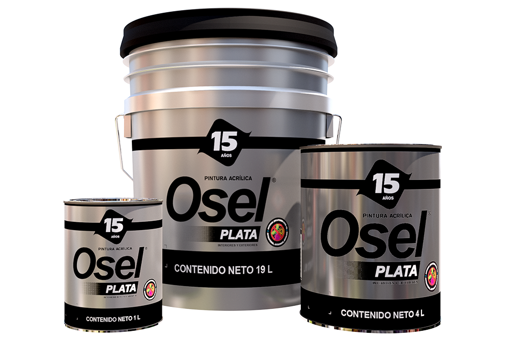 Pintura Emulsionada Mate Osel Plata Germicida - Blanco