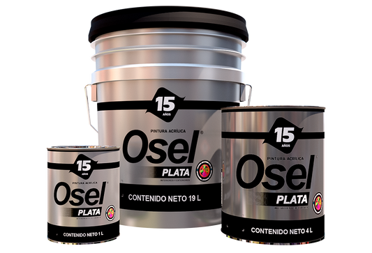 Pintura Emulsionada Satinada Osel Plata Germicida - Blanco