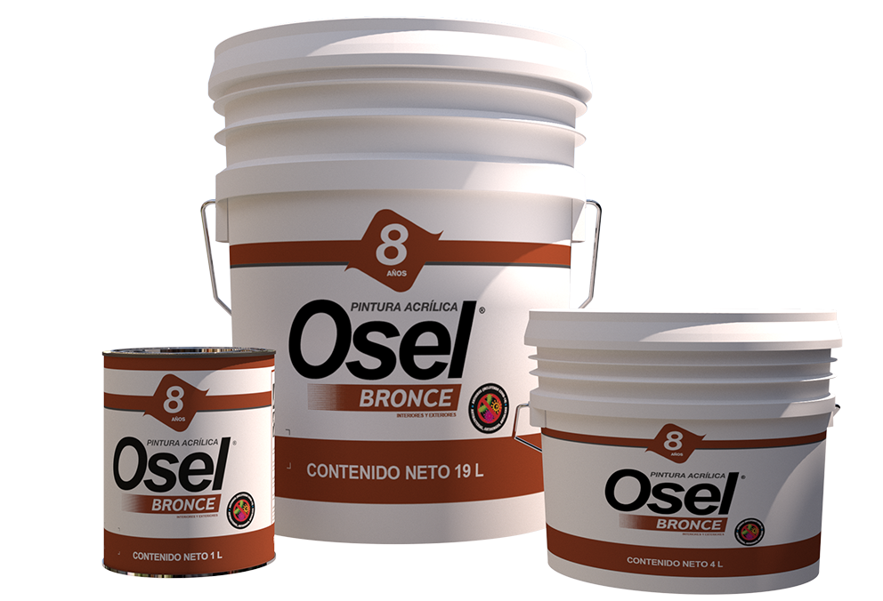 Pintura acrílica Osel Bronce Germicida - Colores intensos