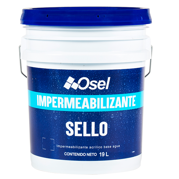Sello para impermeabilizante acrílico listo para aplicarse