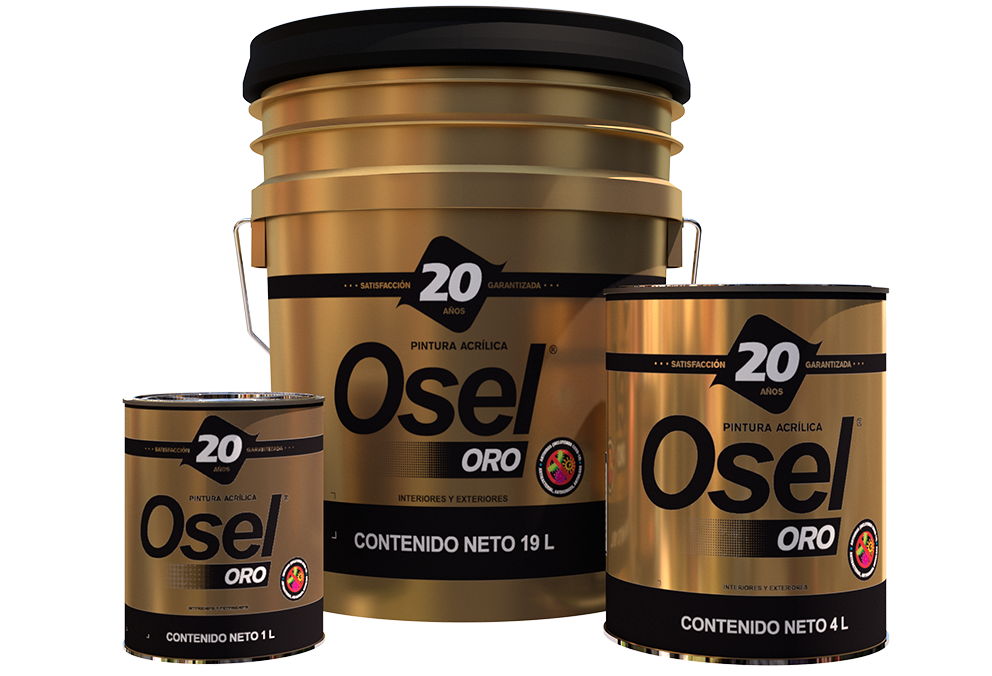 Pintura Emulsionada Mate Osel Oro Germicida -Blanco