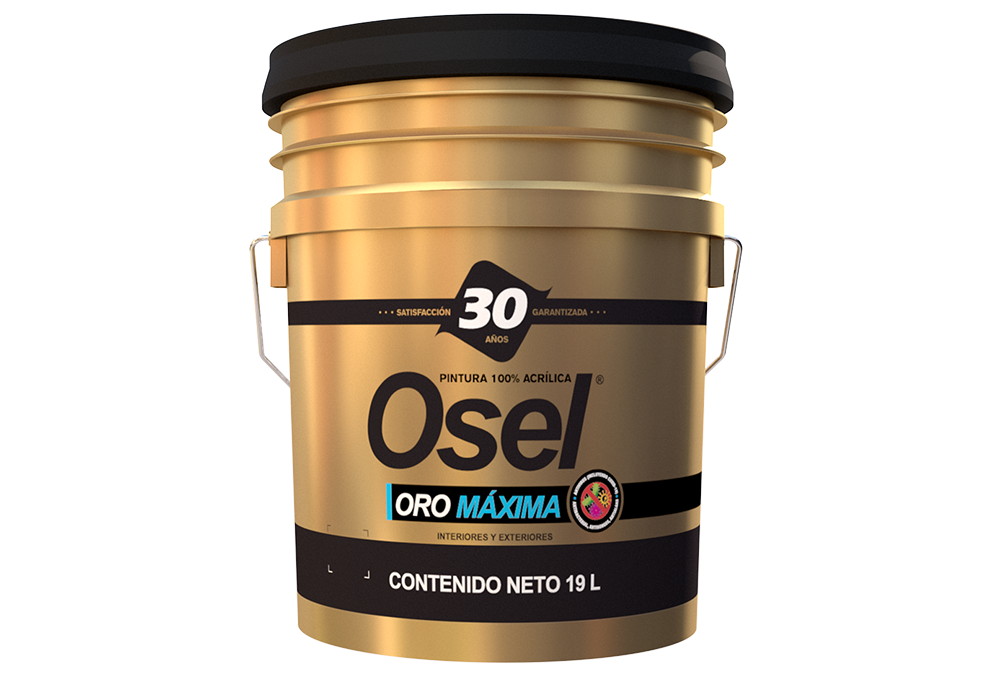 Pintura Satinada 100% Acrílica Osel Oro Máxima Germicida - Blanco