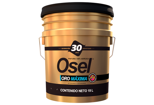 Pintura Satinada 100% Acrílica Osel Oro Máxima Germicida - Blanco