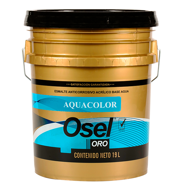 Esmalte Aquacolor Semibrillante Osel Oro - Blanco