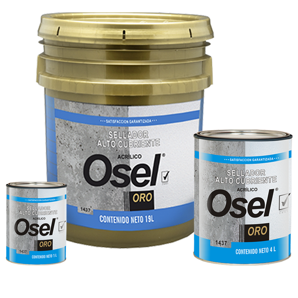 Sellador Acrilico Alto Cubriente Osel Oro - Blanco
