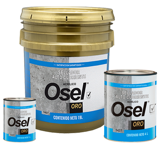 Sellador Acrilico Alto Cubriente Osel Oro - Blanco