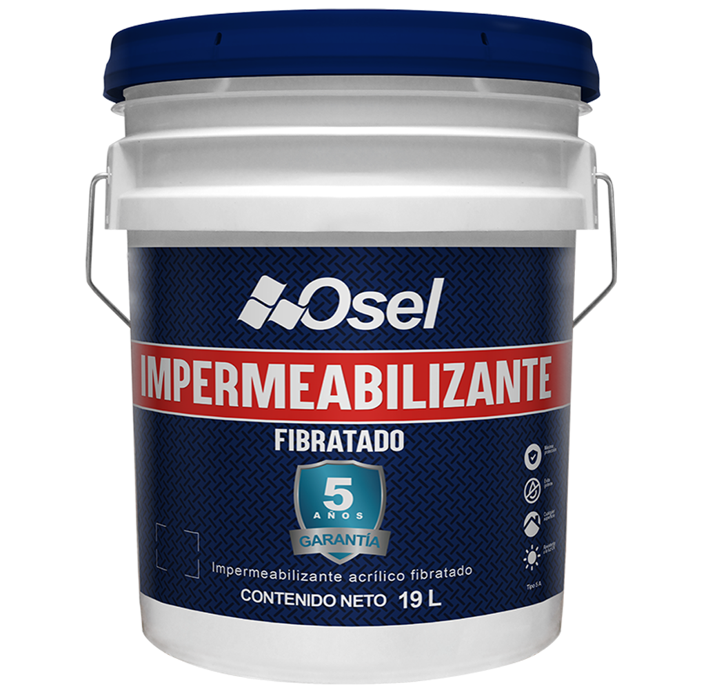 Impermeabilizante acrílico fibratado 5 años - Blanco