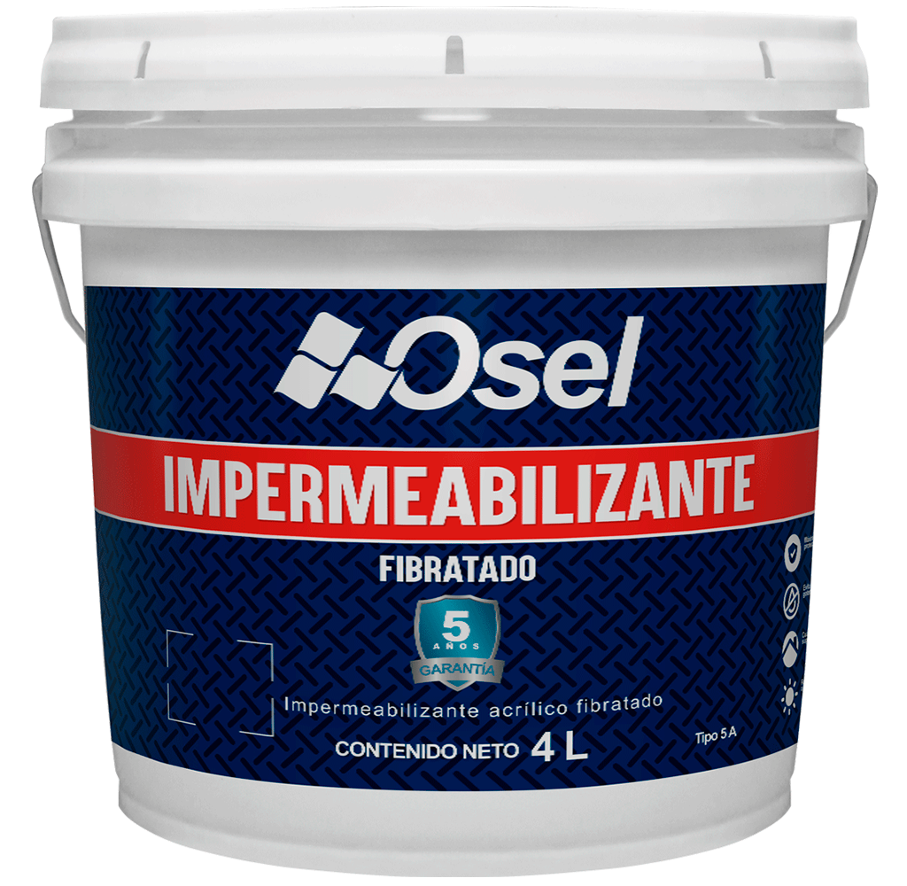 Impermeabilizante acrílico fibratado 5 años - Blanco