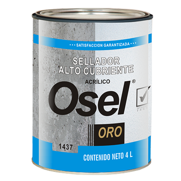 Sellador Acrilico Alto Cubriente Osel Oro - Blanco