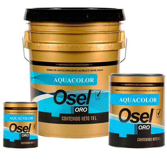 Esmalte Aquacolor Mate Osel Oro - Blanco